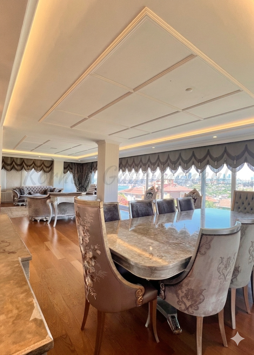 ÇENGELKÖY SULTAN MAKAMINDA 180m2 NET 4+1 ÖZEL DEKORASYONLU BOĞAZ MANZARALI ARA KAT