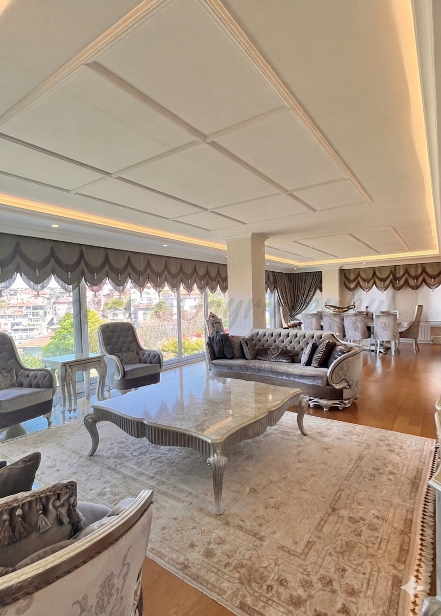 ÇENGELKÖY SULTAN MAKAMINDA 180m2 NET 4+1 ÖZEL DEKORASYONLU BOĞAZ MANZARALI ARA KAT
