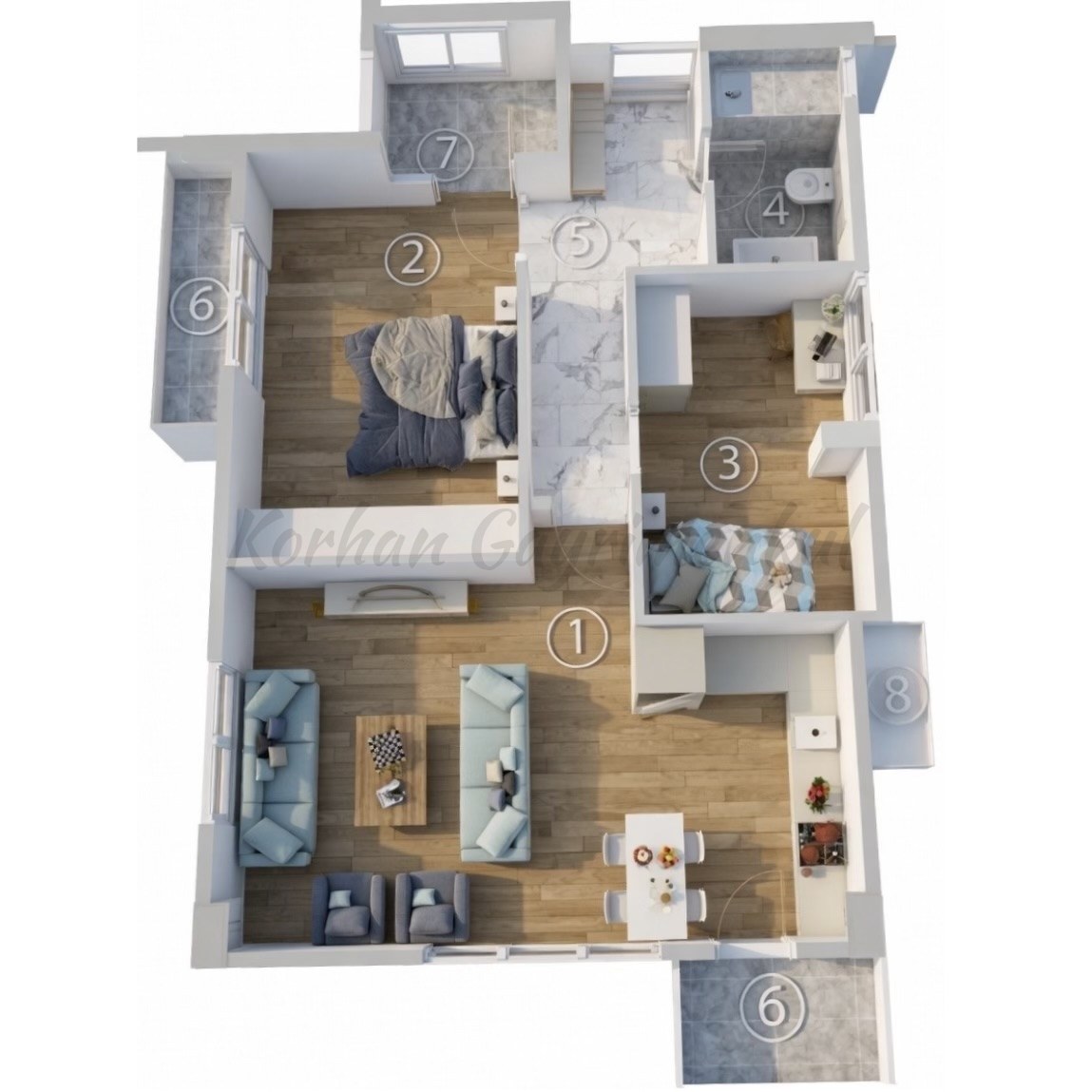 ERENKÖY ÖMERPAŞA ETHEMEFENDİ ARASI BALKONLU 70M2 NET 2+1