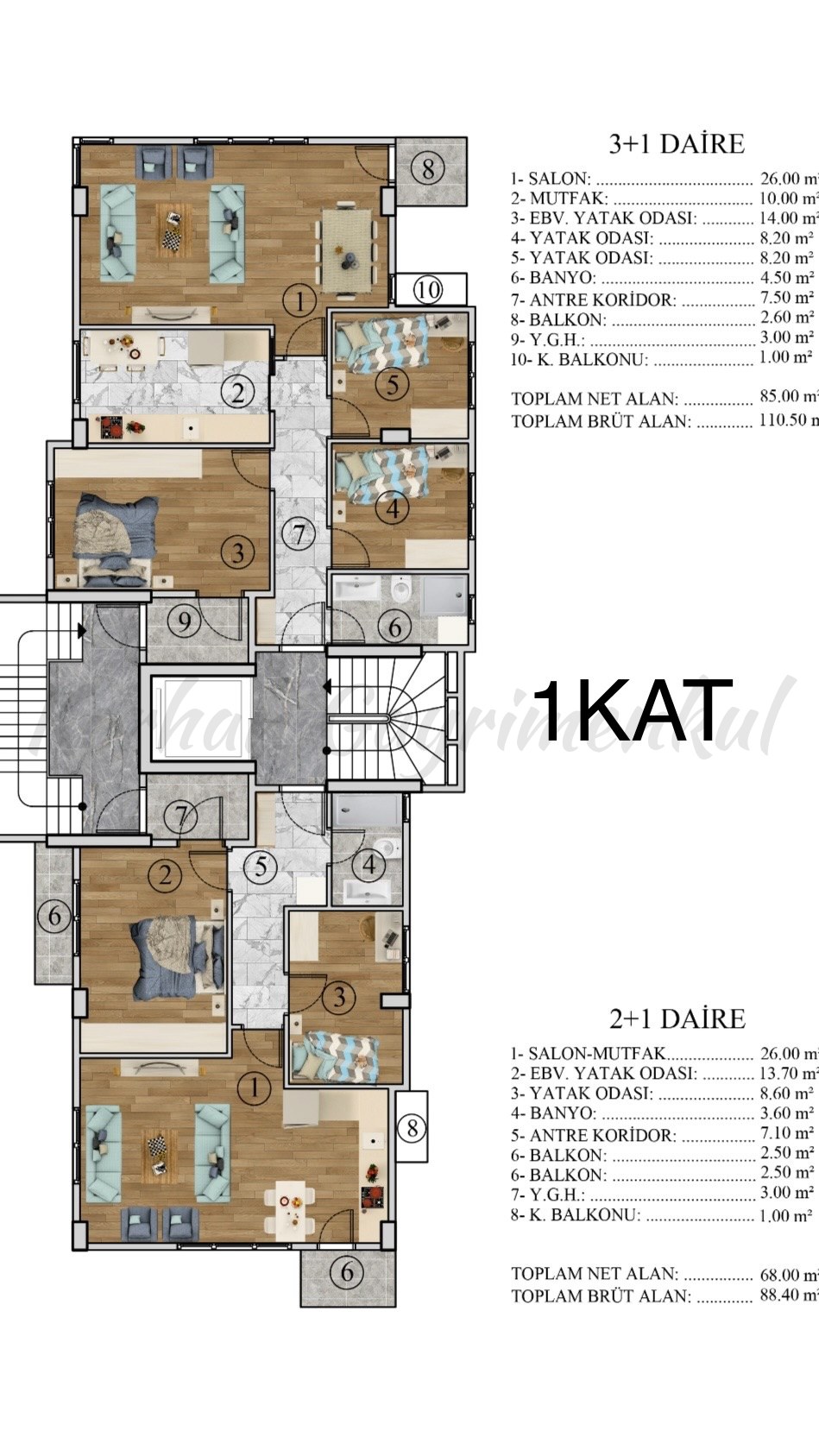 ERENKÖY ÖMERPAŞA ETHEMEFENDİ ARASI BALKONLU 70M2 NET 2+1