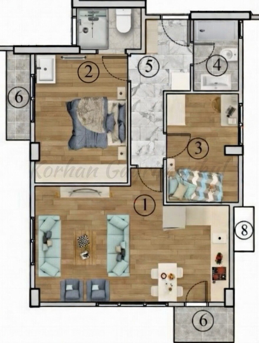 ERENKÖY ÖMERPAŞA ETHEMEFENDİ ARASI BALKONLU 70M2 NET 2+1
