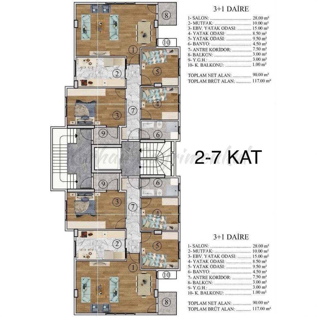 ERENKÖY ÖMERPAŞA ETHEMEFENDİ ARASI BALKONLU 90M2 NET 3+1