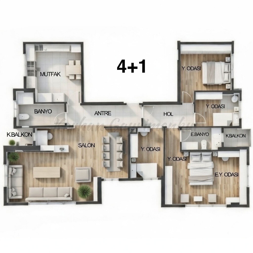 ERENKÖY ETHEMEFENDİ'YE 3. BİNADA 165M2 4+1