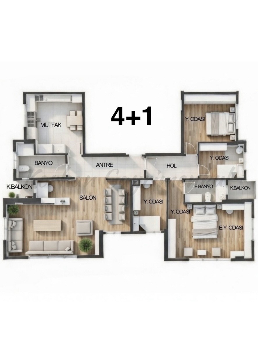 ERENKÖY ETHEMEFENDİ'YE 3. BİNADA 165M2 4+1