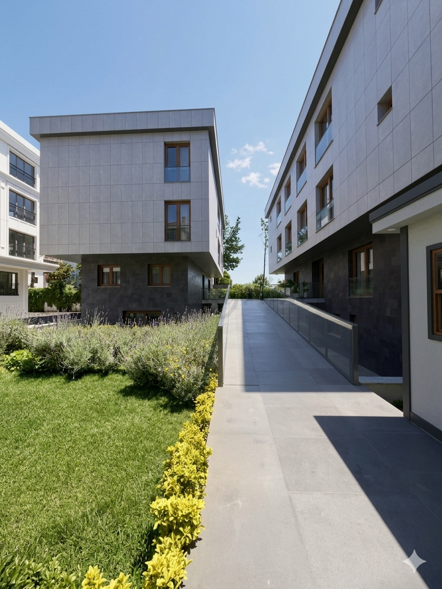 YALI PARSELİNDE SIFIR 7/24 GÜVENLİKLİ 240m2 4+1 GENİŞ BALKONLU YEŞİLLİKLER İÇİNDE
